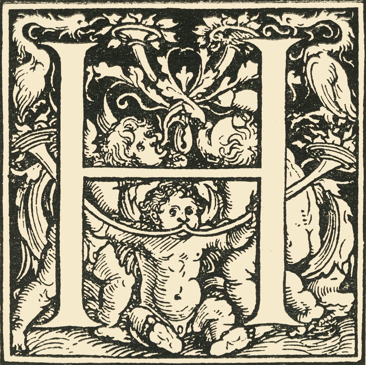 H - An Alphabet od Hanse Weiditze, c1520-1521, 1908. od Hans Weiditz