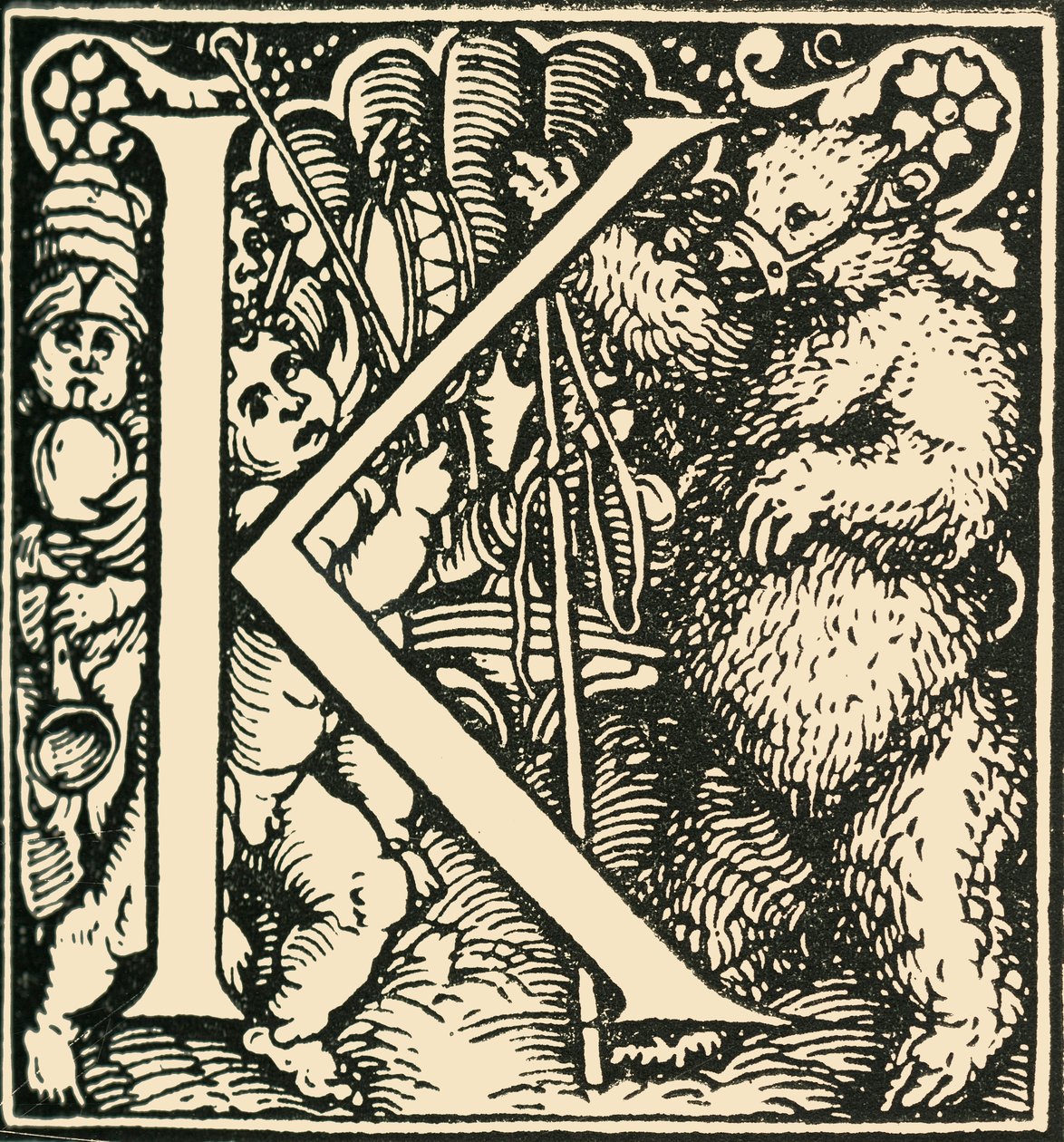 K - An Alphabet od Hanse Weiditze, c1520-1521, 1908. od Hans Weiditz
