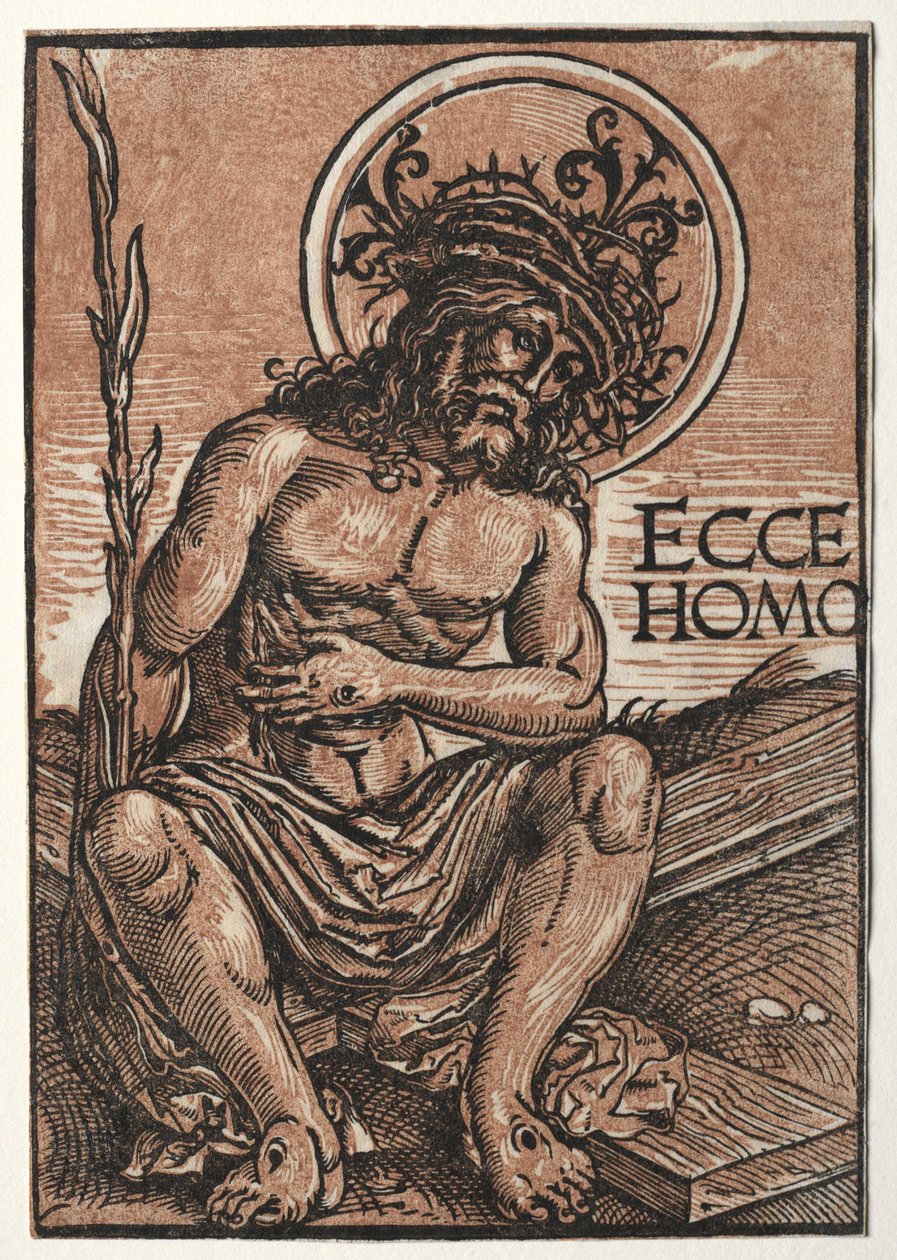 Muž bolesti sedící na kříži, c. 1522. od Hans Weiditz