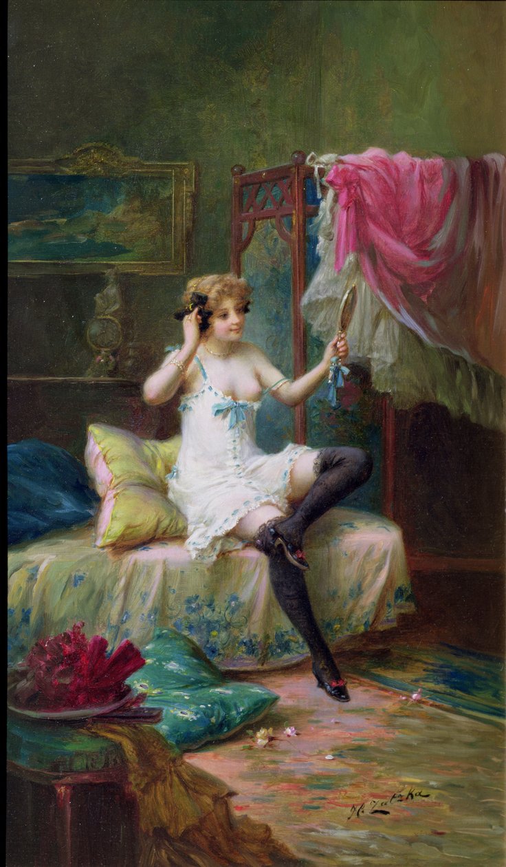 Paní ve svém budoáru od Hans Zatzka