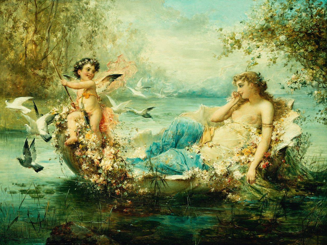 Venuše a Amor od Hans Zatzka