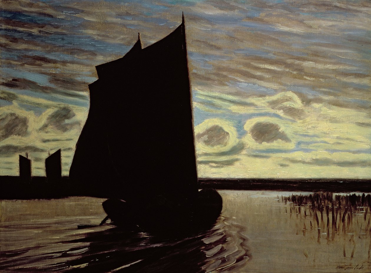 Barque na řece Hamme od Hans am Ende