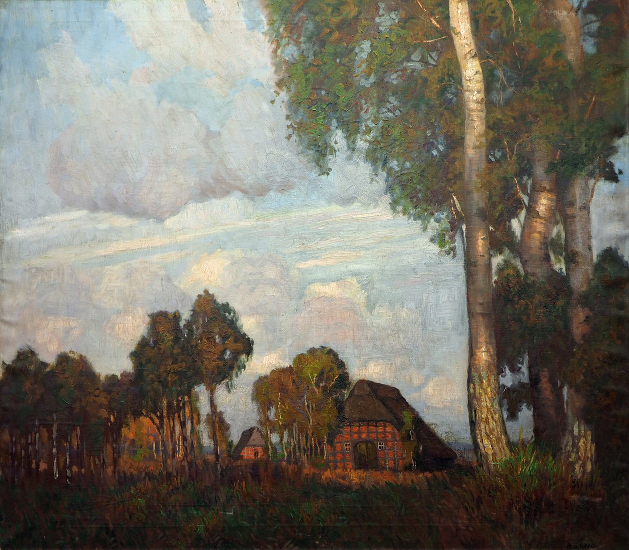 Večerní světlo s malými domky od Hans am Ende