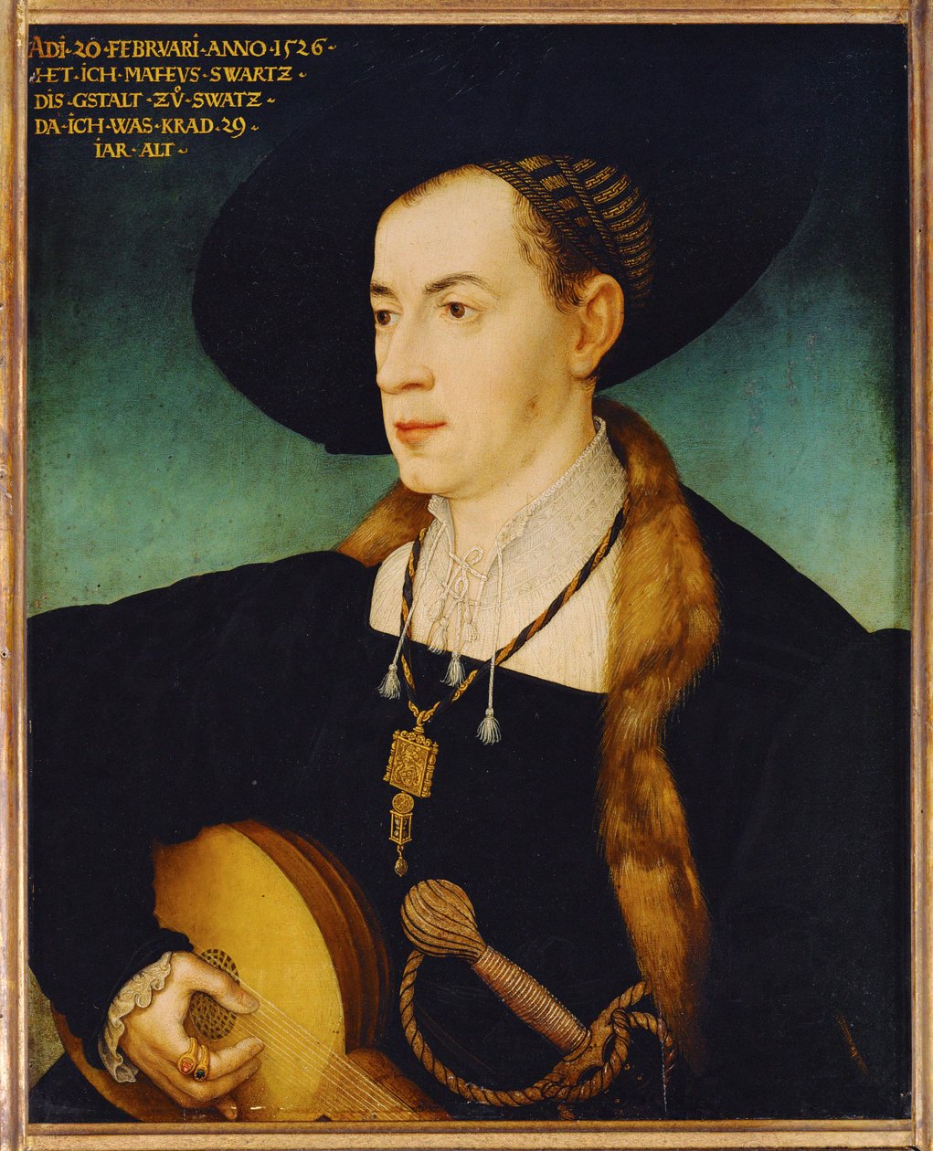 Matthaeus Schwarz, bankéř, společník augsburské bankéřské rodiny Fuggerů, finančníků císaře Karla V. ... od Hans or Johan Maler