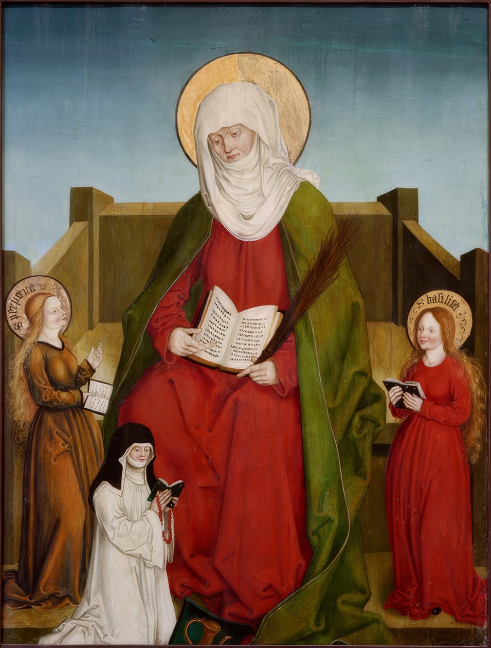 Svatá Monika se svatými Perpetuou a bazilikou a proboštkou Magdalenou Weinschenkovou od Hans und Jakob Strüb