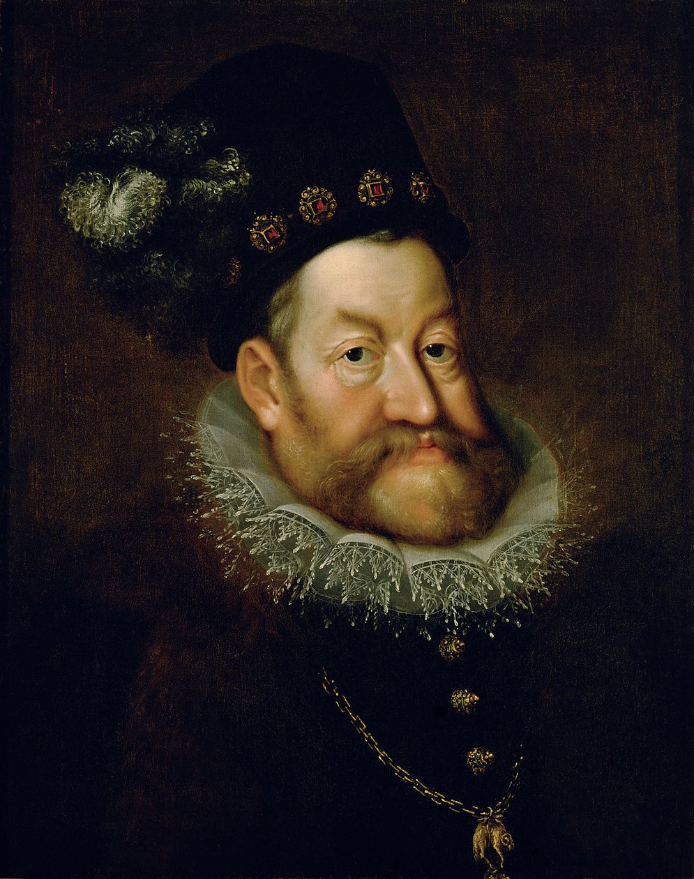 Německy: Kaiser Rudolf II. (1552-1612) Portrét císaře Rudolfa II. od Hans von Aachen