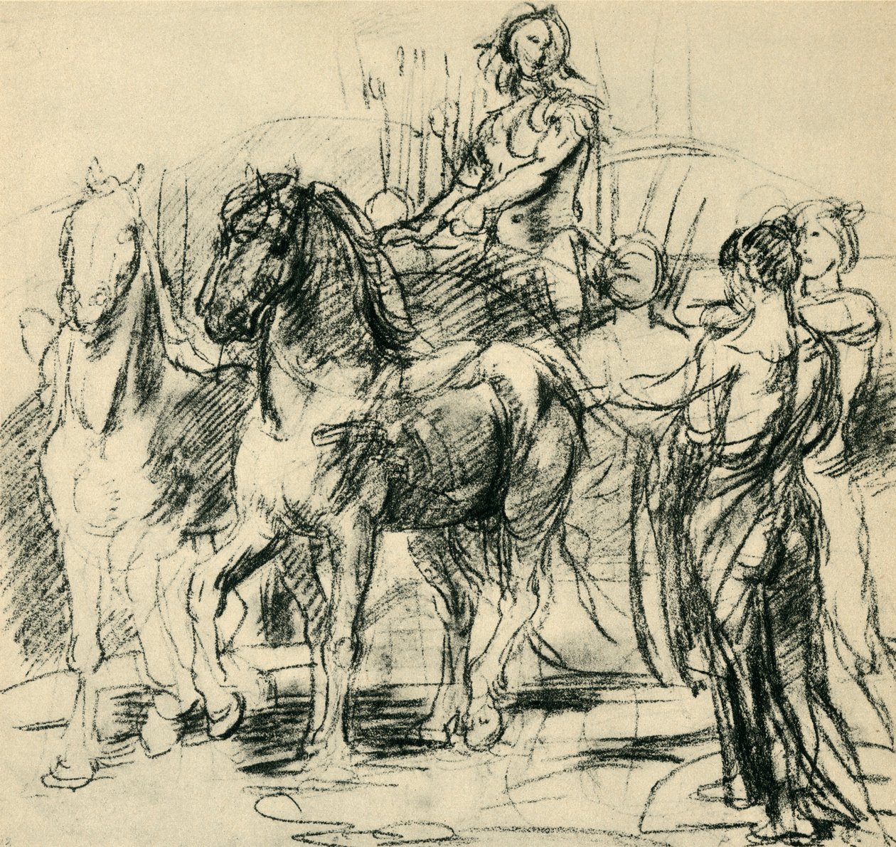 Chariot, c1880, 1943. od Hans von Marées