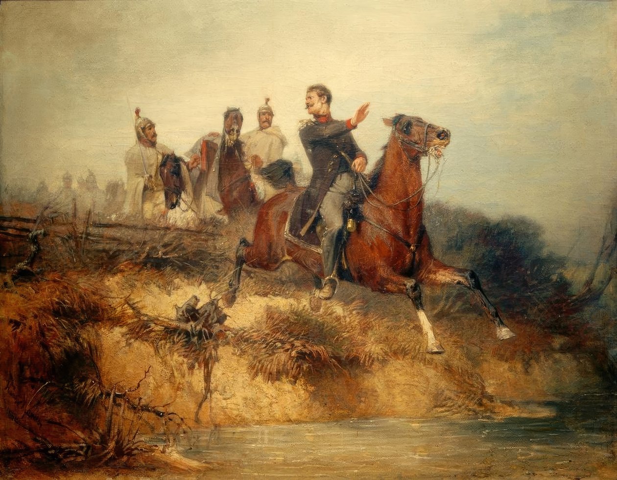 Scéna z osvobozeneckých válek od Hans von Marées