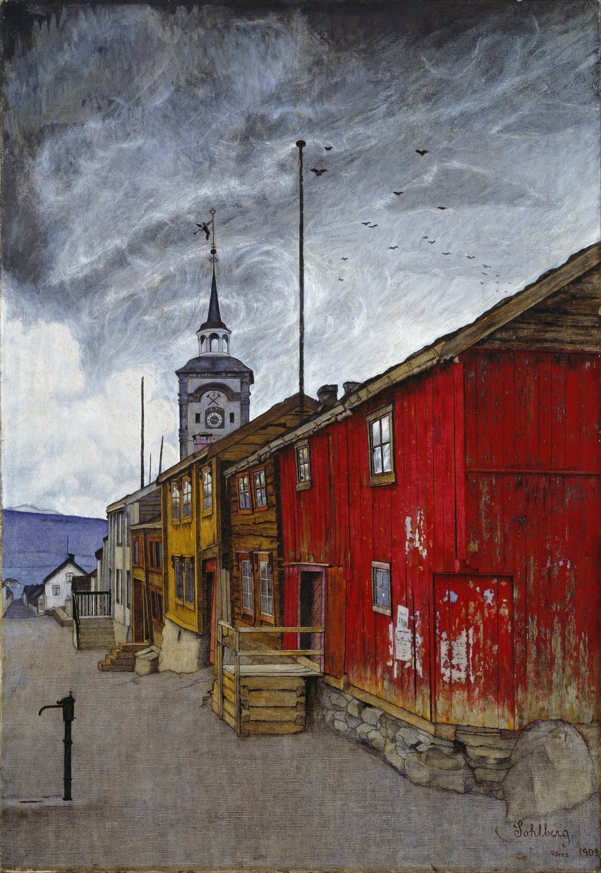 Ulice v Røros od Harald Oscar Sohlberg