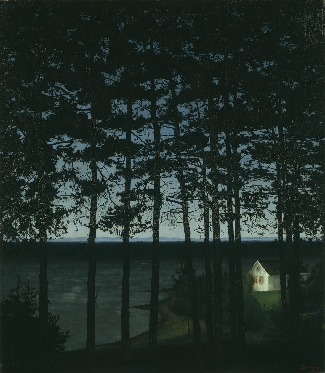 Rybářská chata, 1906 od Harald Oscar Sohlberg