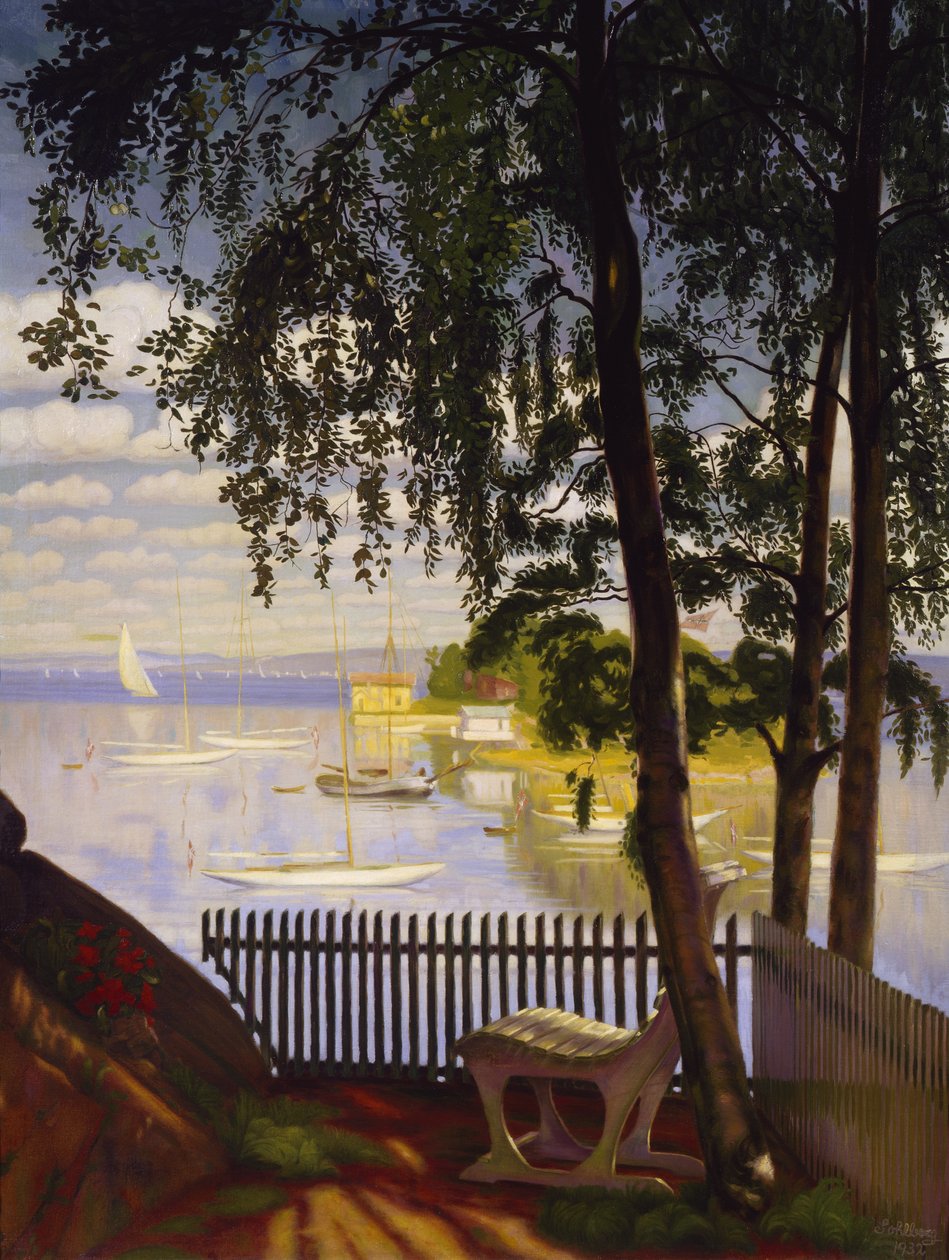 Letní neděle v zátoce Nærsnes od Harald Oscar Sohlberg
