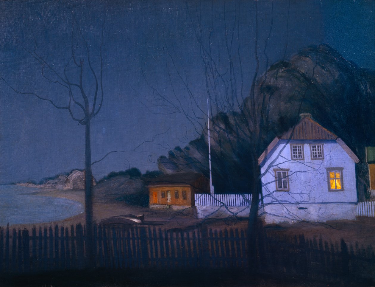 The Mansion and the Smallholder (olej na plátně) od Harald Oscar Sohlberg