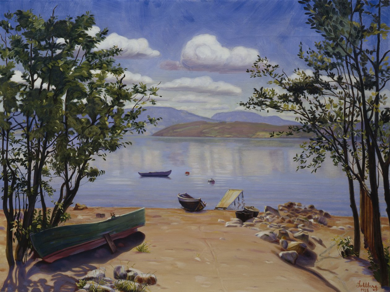 Výhled na Mjøsu od Harald Oscar Sohlberg