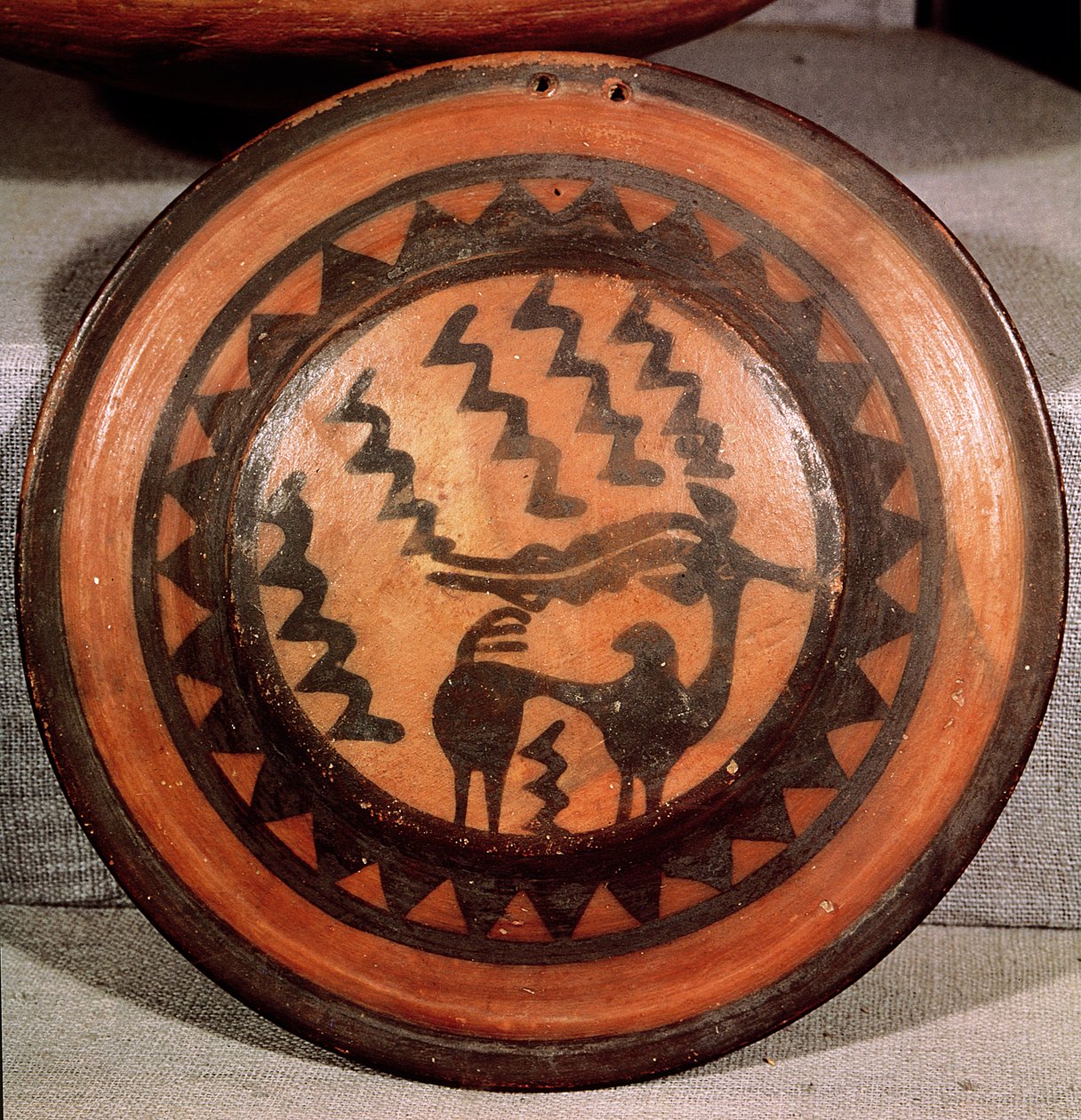 Obal pohřební urny zobrazující kozorožce a geometrický vzor, z údolí Indus, Pákistán, 3000-1500 př.nl (keramika) od Harappan