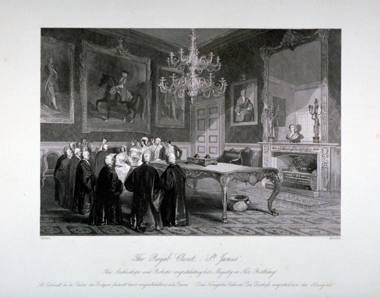 Vnitřní pohled na Royal Closet v St James