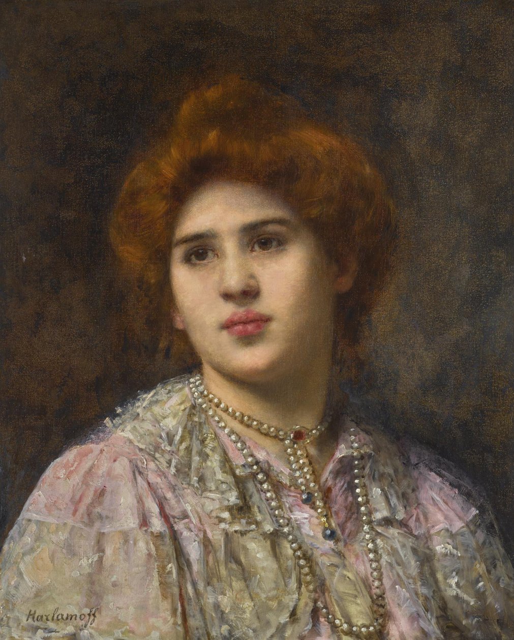 Portrét operní pěvkyně Félie Litvinne 1860-1936. od Harlamov