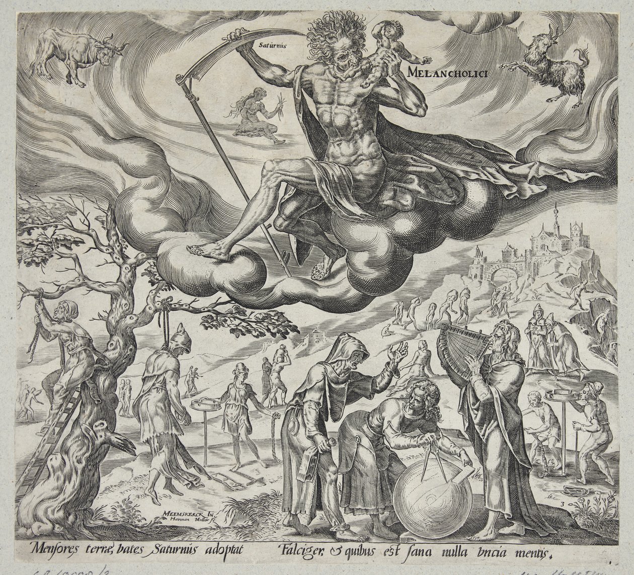 Melancholický temperament od Harmen Jansz. Muller
