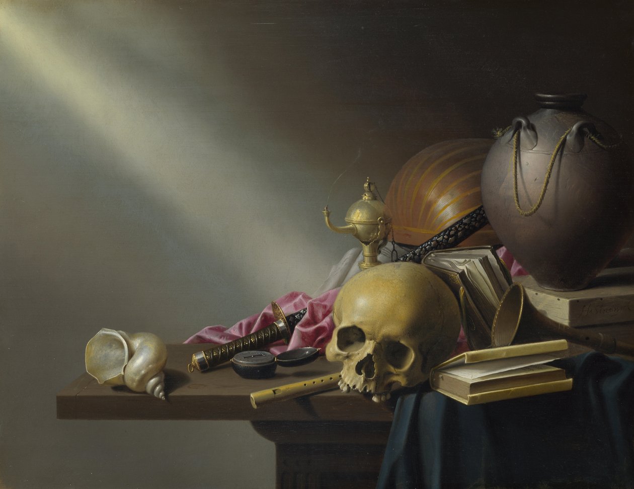 Alegorie marností lidského života, c. 1640 od Harmen Steenwijck