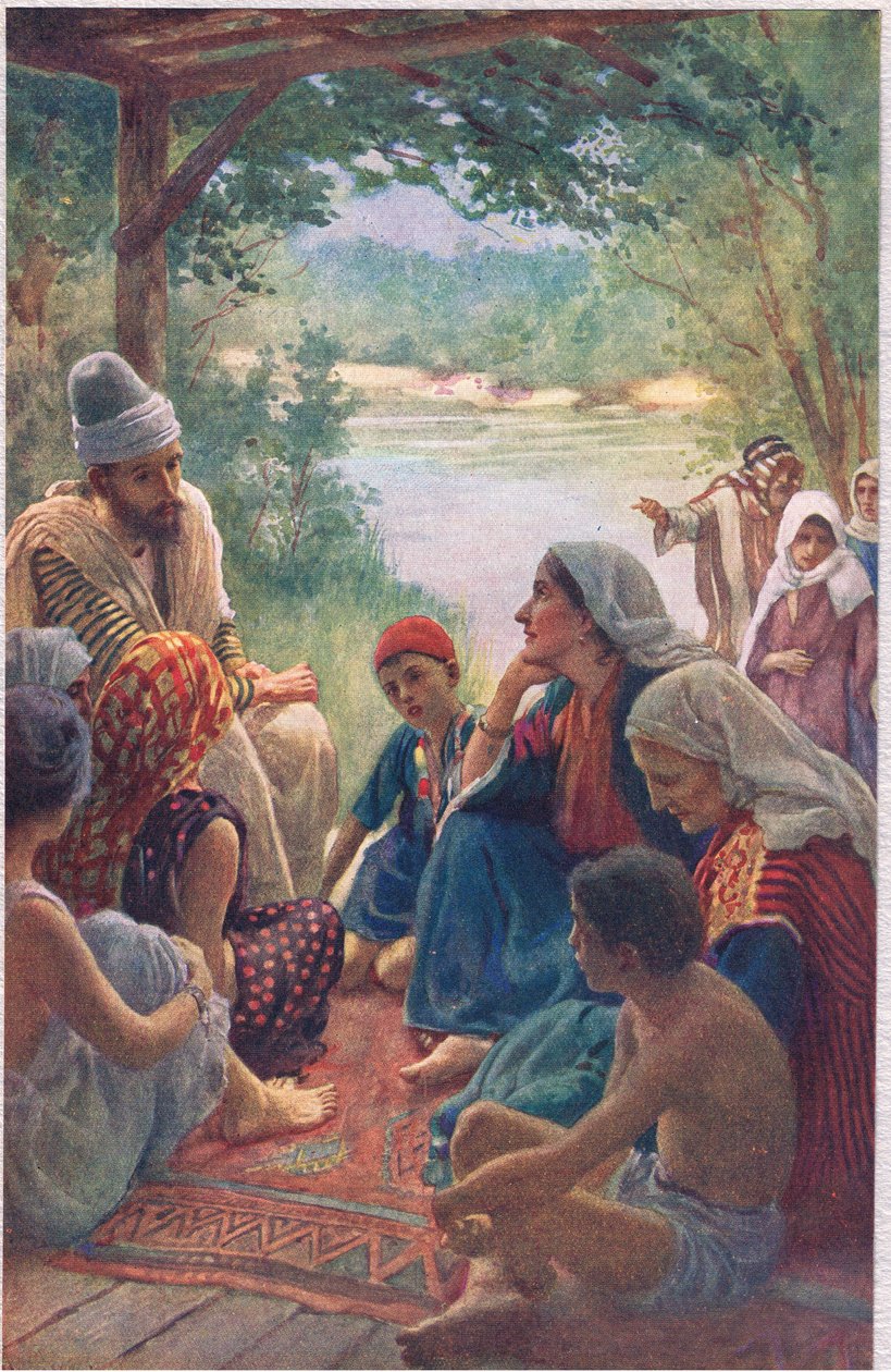 Lydia of Thyatira, ilustrace z „Women of the Bible“, vydané The Religious Tract Society, 1927 od Harold Copping