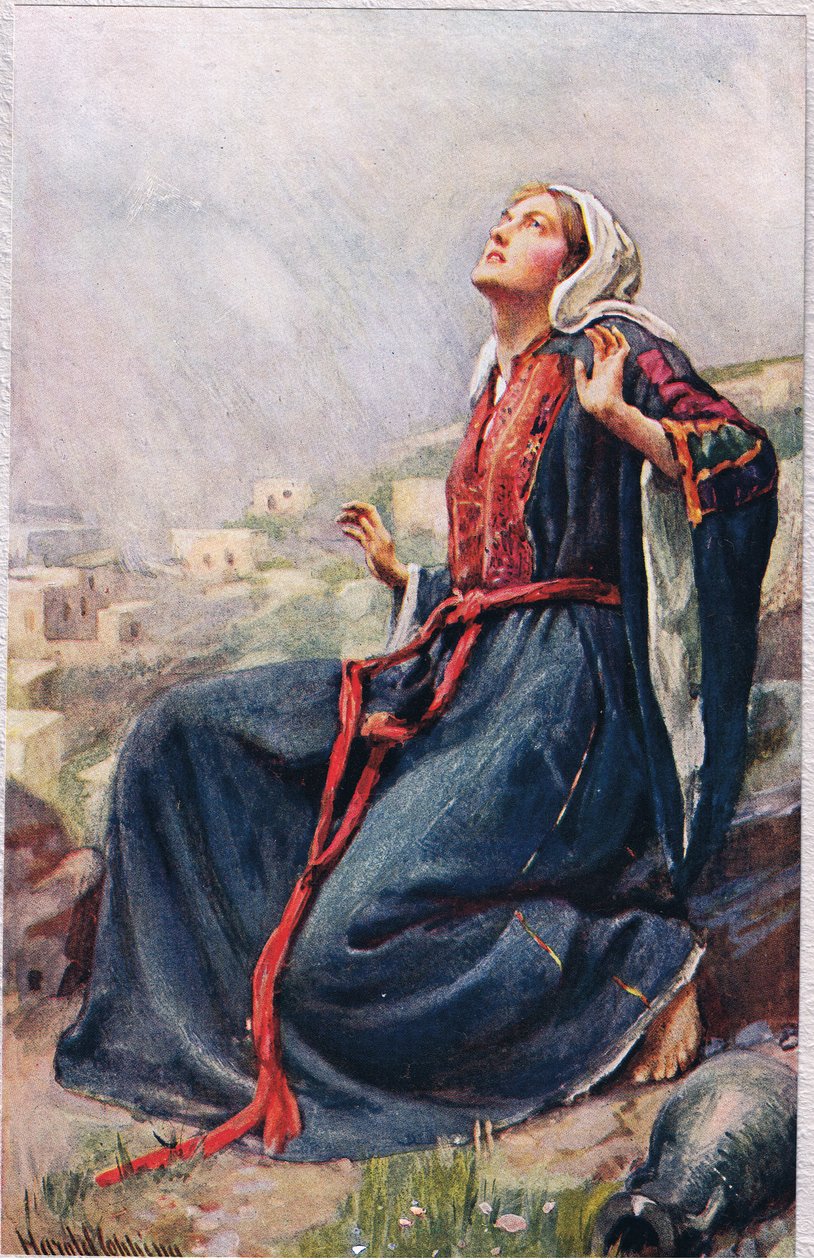 Marie Matka Ježíšova, ilustrace z „Ženy Bible“, vydané The Religious Tract Society, 1927 od Harold Copping