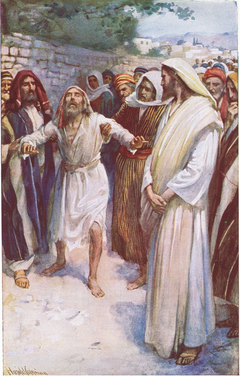 Bartimaeus, ilustrace z Harold Copping Pictures: The Crown Series, c.1920 od Harold Copping