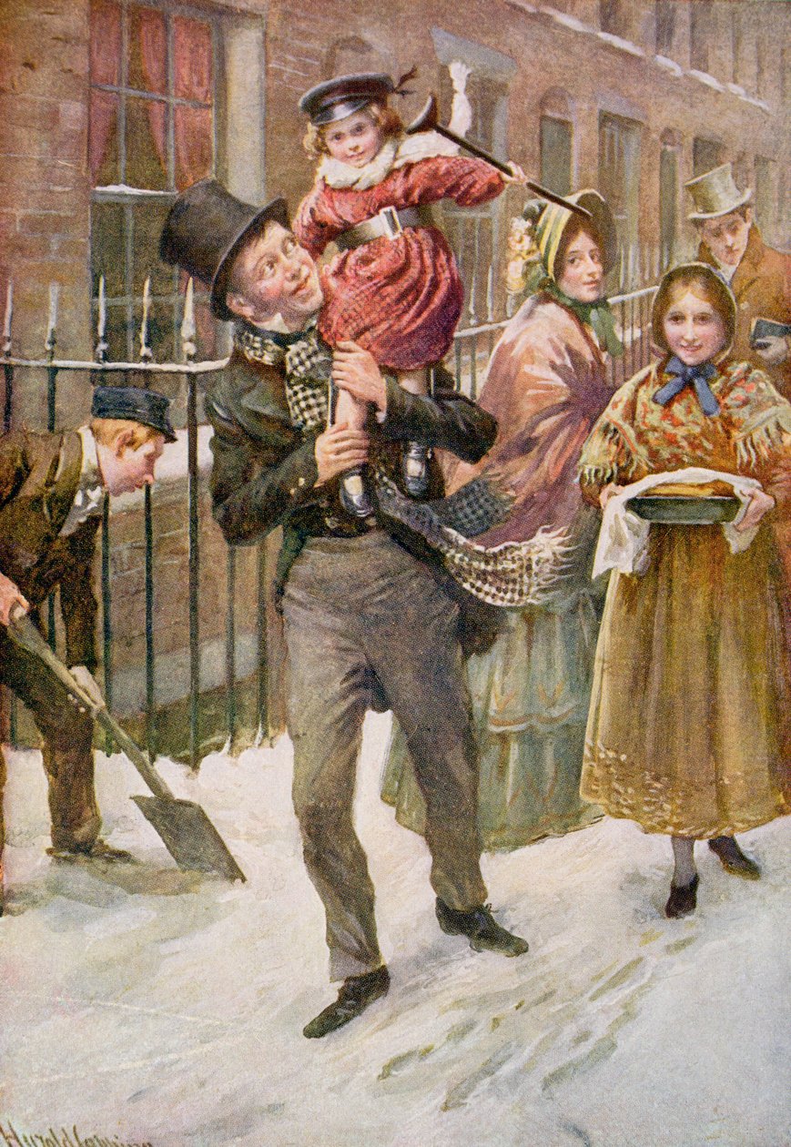 Bob Cratchit a Tiny Tim, ilustrace pro 