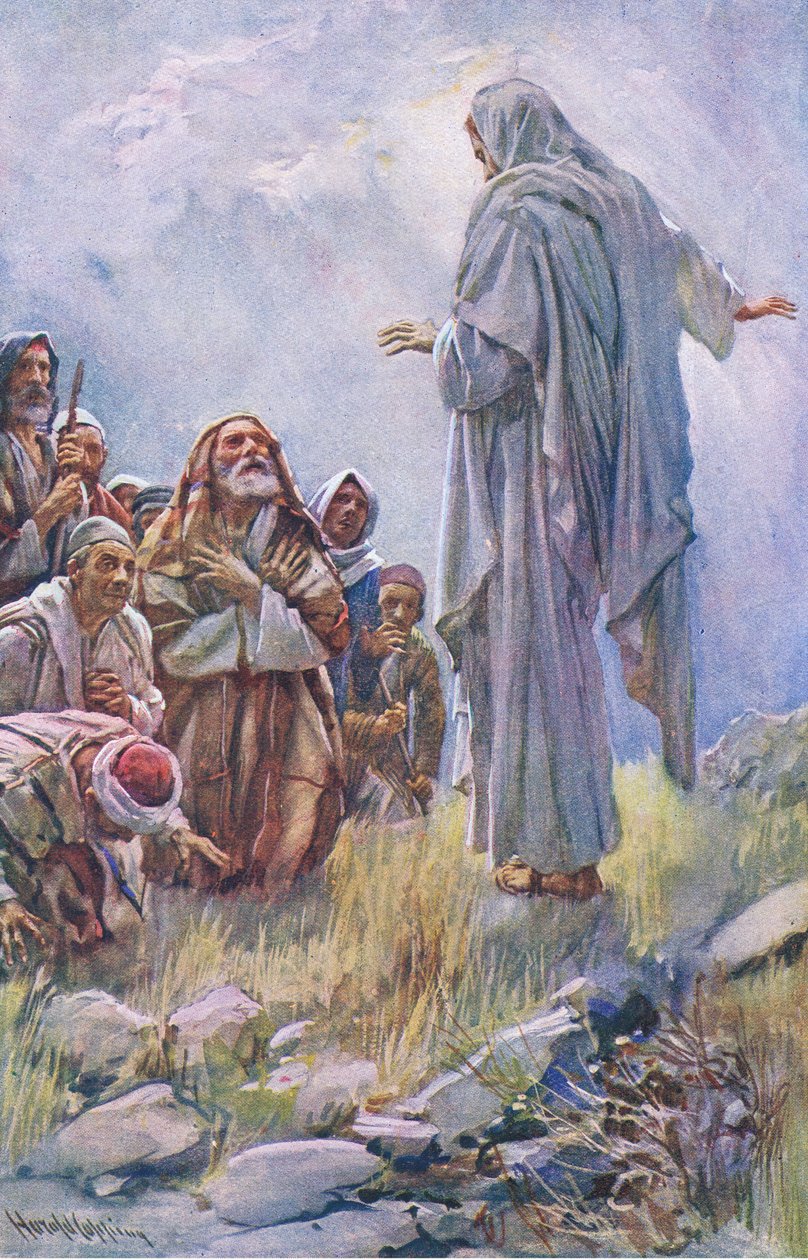 Jděte proto a učte všechny národy, ilustrace z Harold Copping Pictures: The Crown Series, c.1920 od Harold Copping