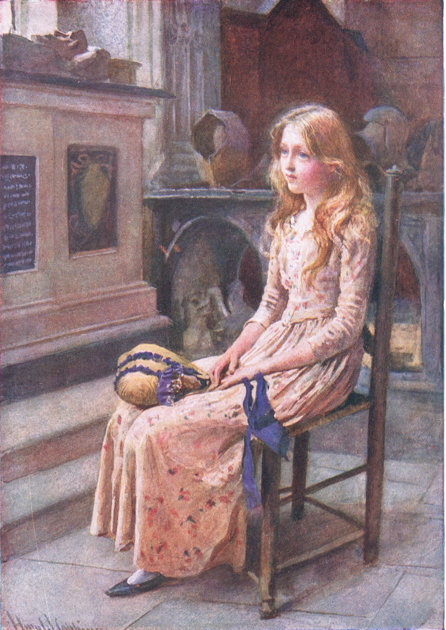Malá Nell ve starém kostele, ilustrace k 
