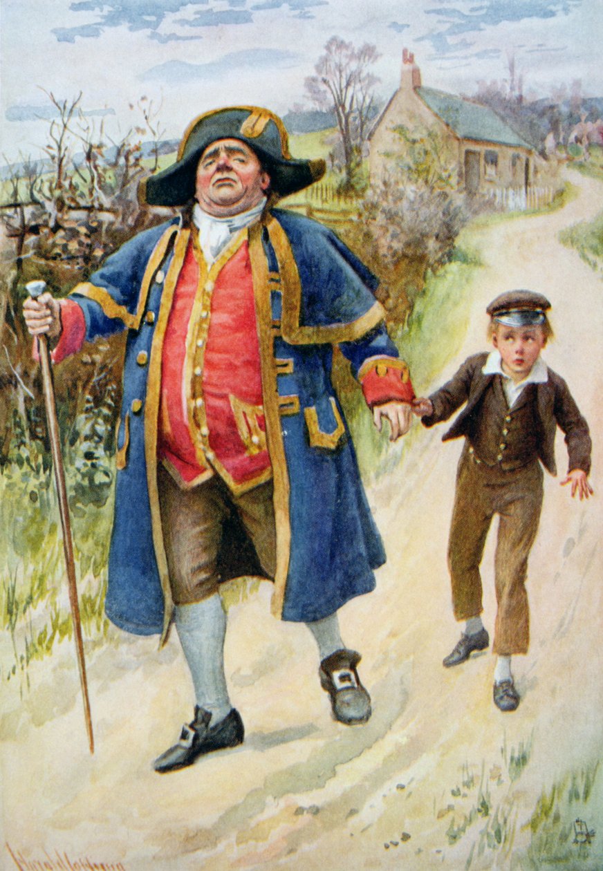 Mr Bumble a Oliver Twist, ilustrace pro 