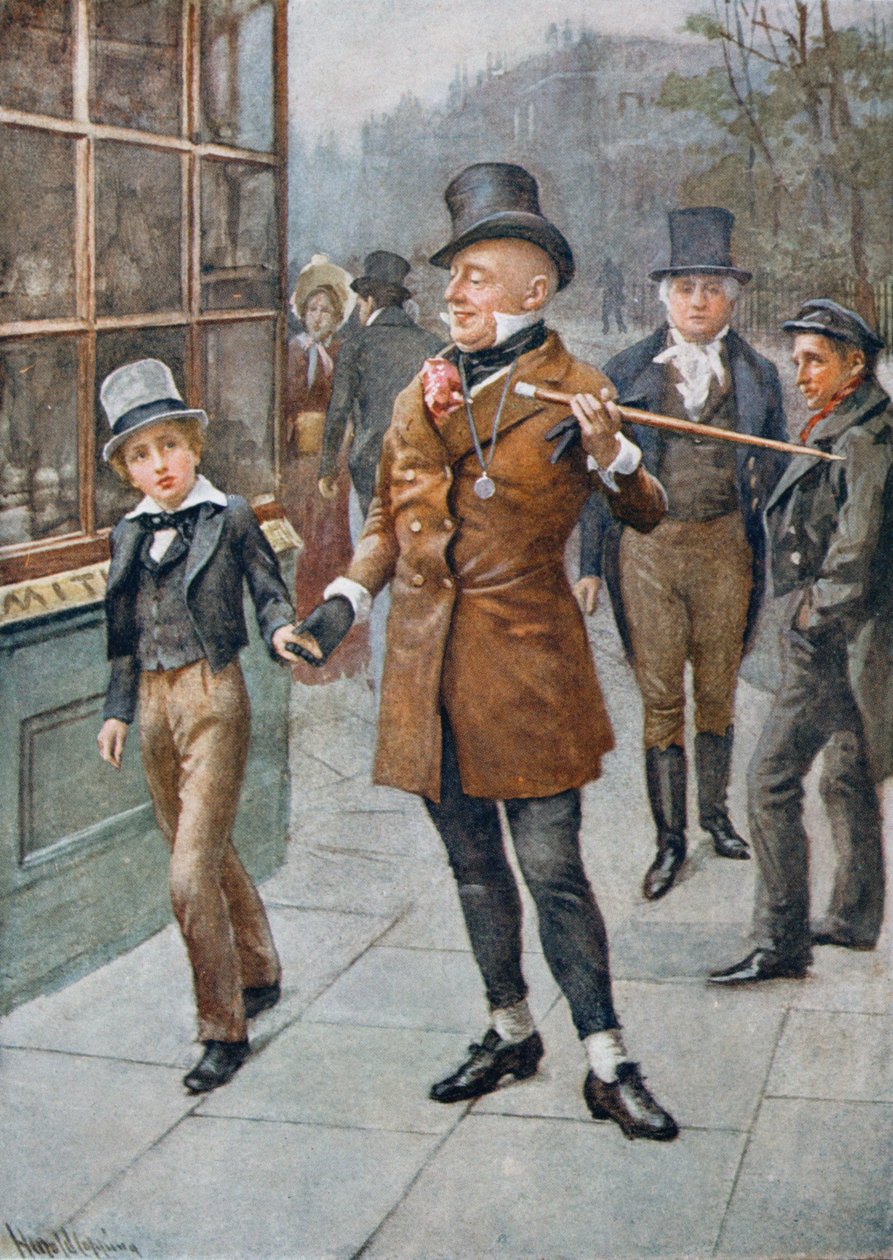 Mr Micawber Diriguje David Home, ilustrace z 