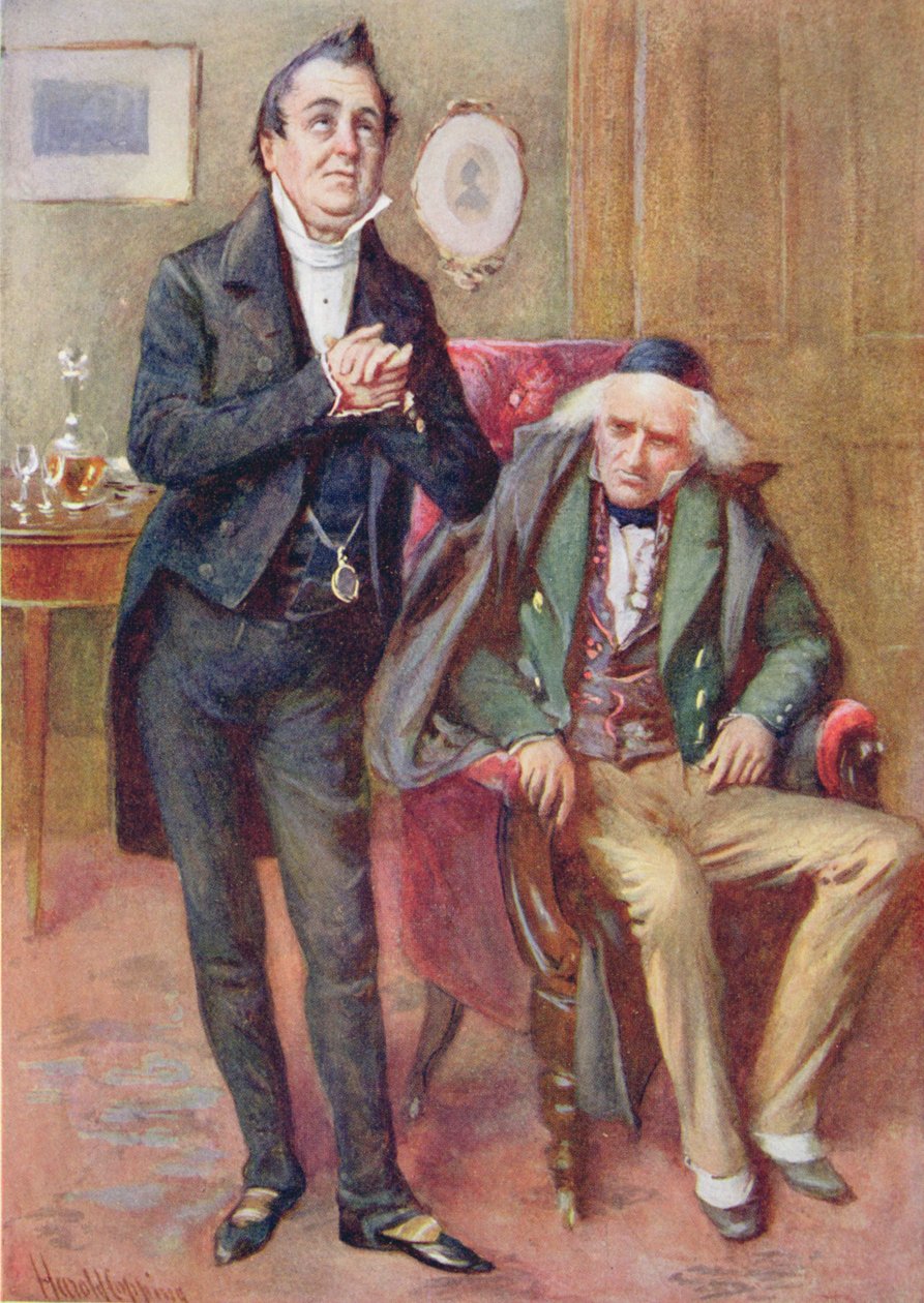 Mr Pecksniff a Old Martin Chuzzlewit, ilustrace pro 