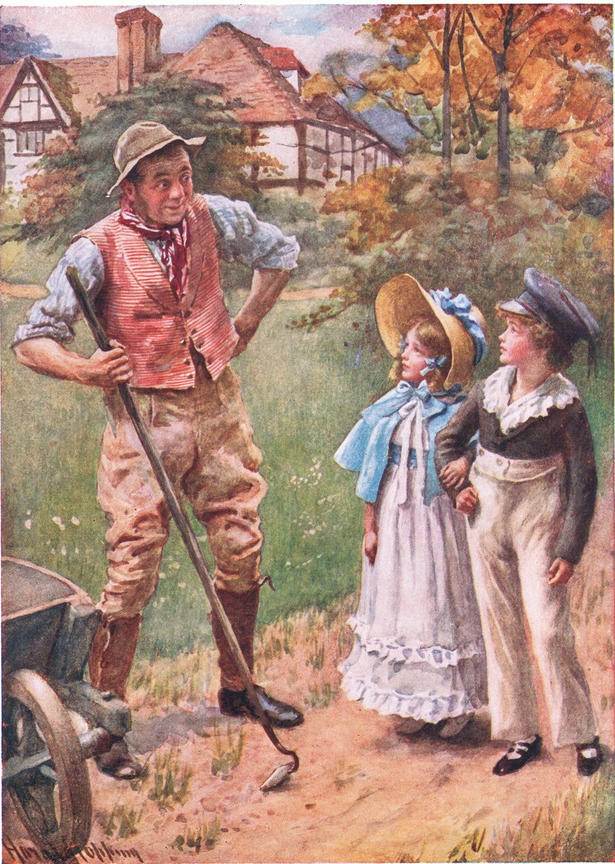 Pan a paní Harry Walmers a Cobbs, ilustrace k „Náčrtům postav od Dickense“, kterou sestavil B.W. Matz od Harold Copping