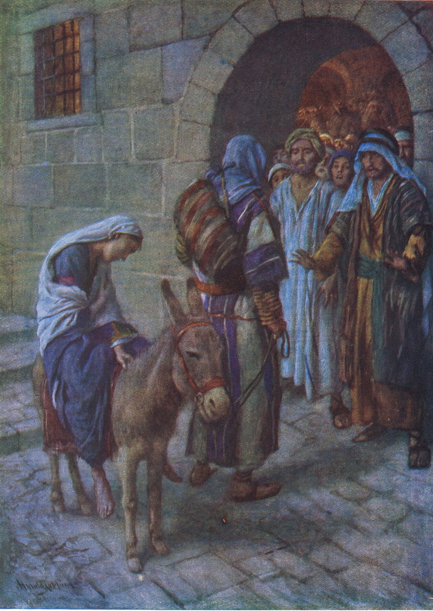 V hostinci není místo, ilustrace z Harold Copping Pictures: The Crown Series, cca 20. léta od Harold Copping