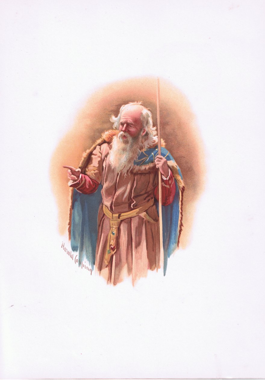 Polonius, ilustrace z Hamleta od Harold Copping