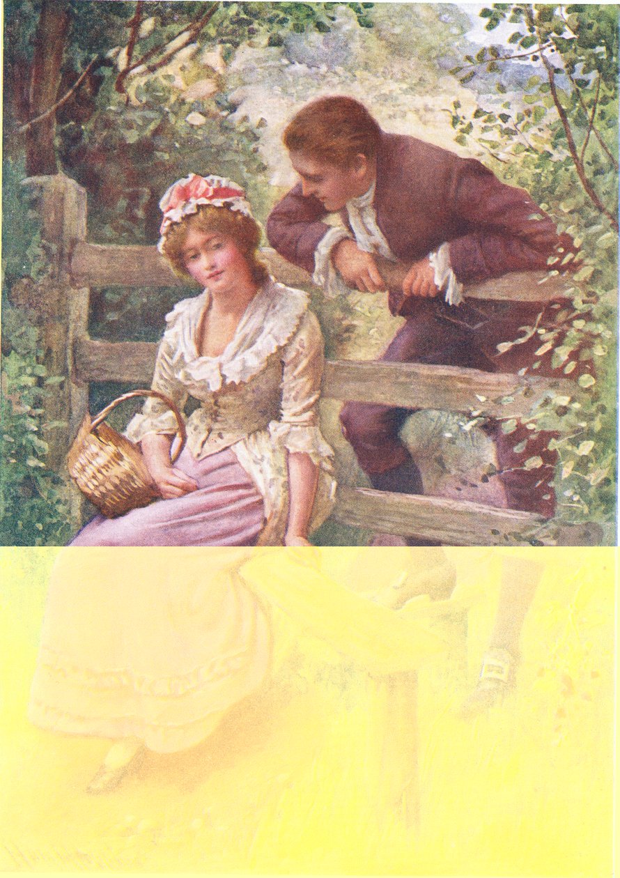 Pán z Burleigh, ilustrace k Dětským příběhům z Tennysonu od Nory Chesson (barevné lito) od Harold Copping