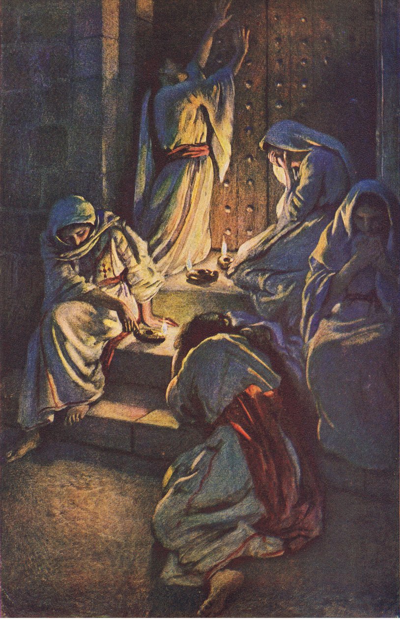 Pošetilé panny, ilustrace z Harold Copping Pictures: The Crown Series, c.1920 od Harold Copping
