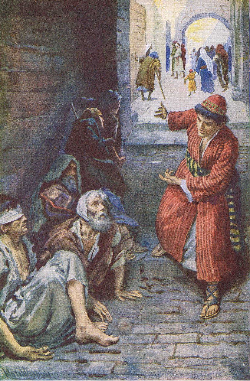 Skvělá pozvánka, ilustrace z Harold Copping Pictures: The Crown Series, c.1920 od Harold Copping