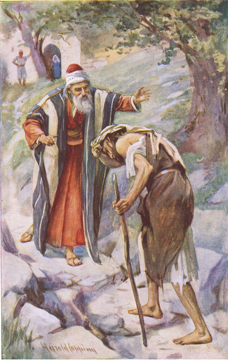 Marnotratný syn, ilustrace z Harold Copping Pictures: The Crown Series, c.1920 od Harold Copping