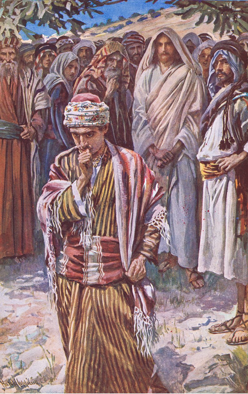Bohatý mladý vládce, ilustrace z Harold Copping Pictures: The Crown Series, c.1920 od Harold Copping