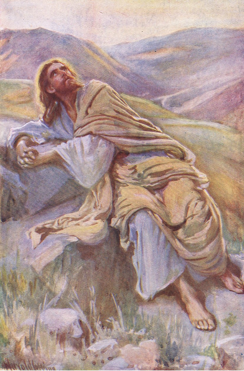 The temptation, ilustrace z Harold Copping Pictures: The Crown Series, c.1920 od Harold Copping