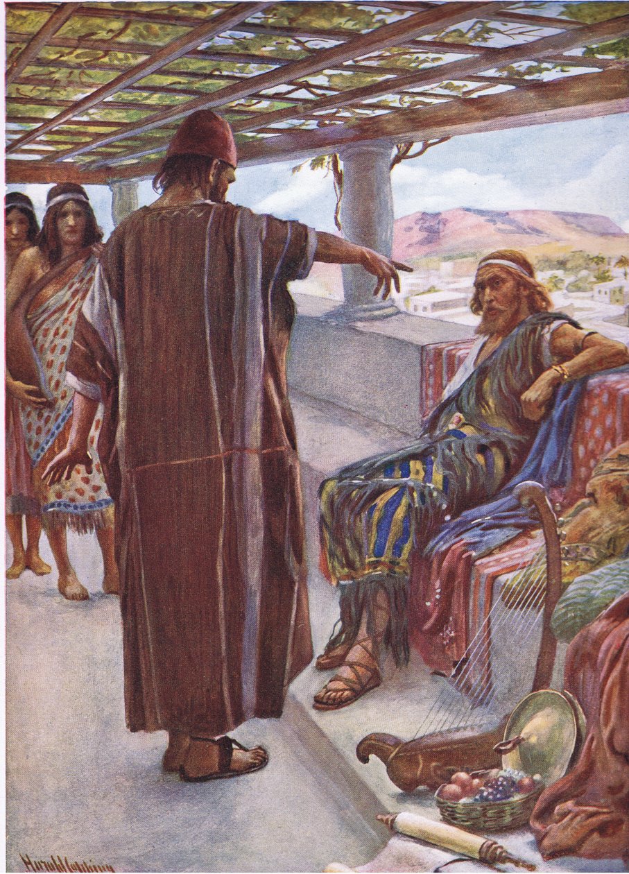 Ty jsi muž, ilustrace ze série Pictures That Teach The Crown Series, 1920 od Harold Copping