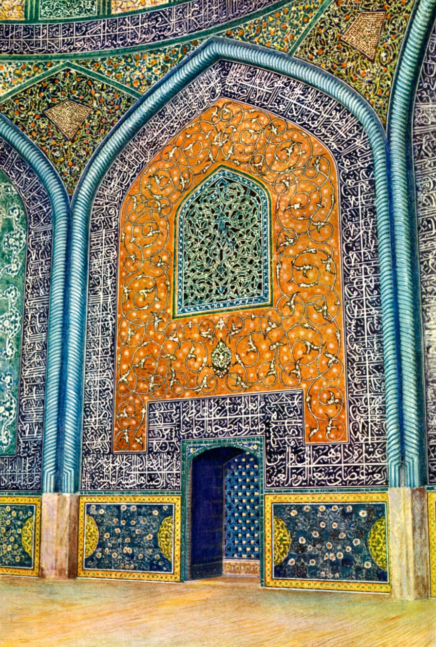Nástěnný panel v mešitě Sheikh Lutfullah, Isfahan, Írán, 1931. od Harold E Hare