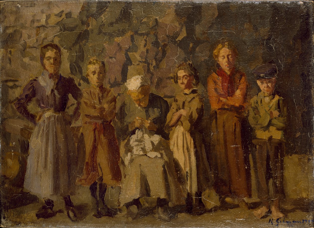 Obyvatelé jeskyní, Dieppe, 1907 od Harold Gilman