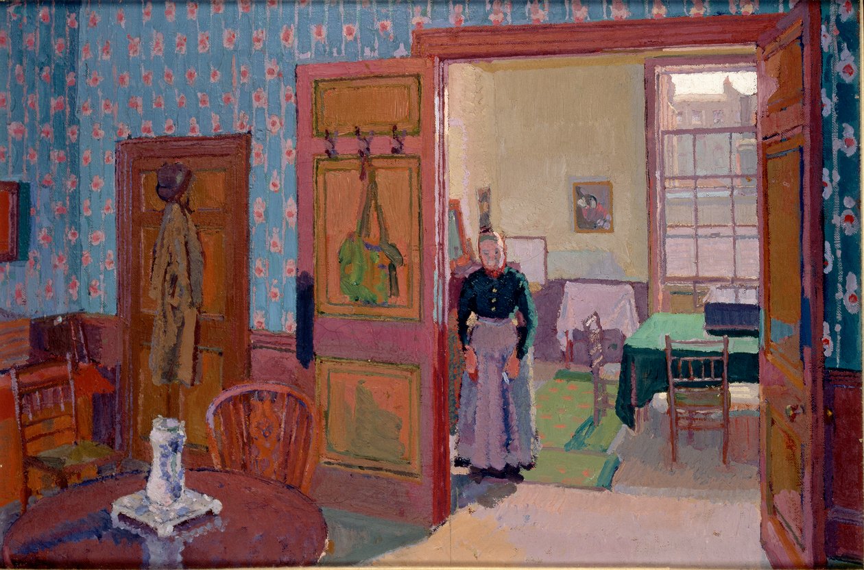 Interiér s paní Mounterovou, 1916-1917 od Harold Gilman