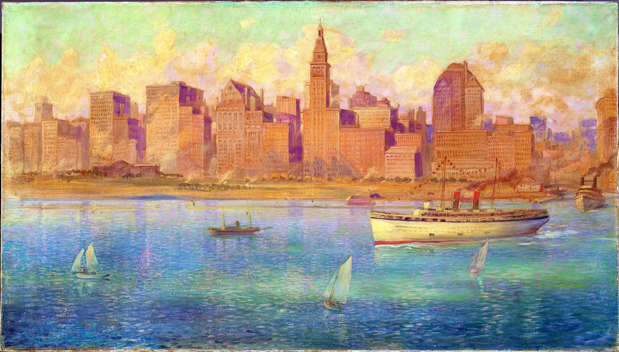 Lake Front, Chicago (olej na plátně) od Harold Harrington Betts