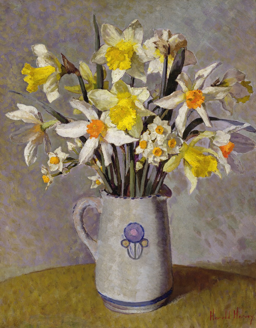 Narcisy (olej na plátně) od Harold Harvey