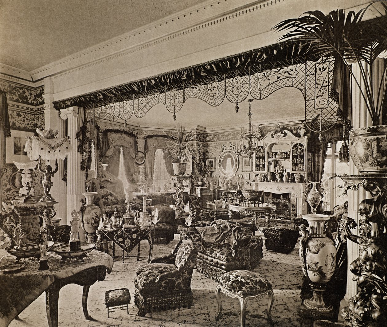 Přijímací místnost, Wickham Hall, Kent, 1897 od Harold Palmer