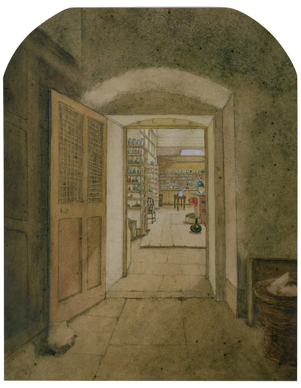 Velká laboratoř při pohledu z temné místnosti, 1860 od Harriet Jane Moore