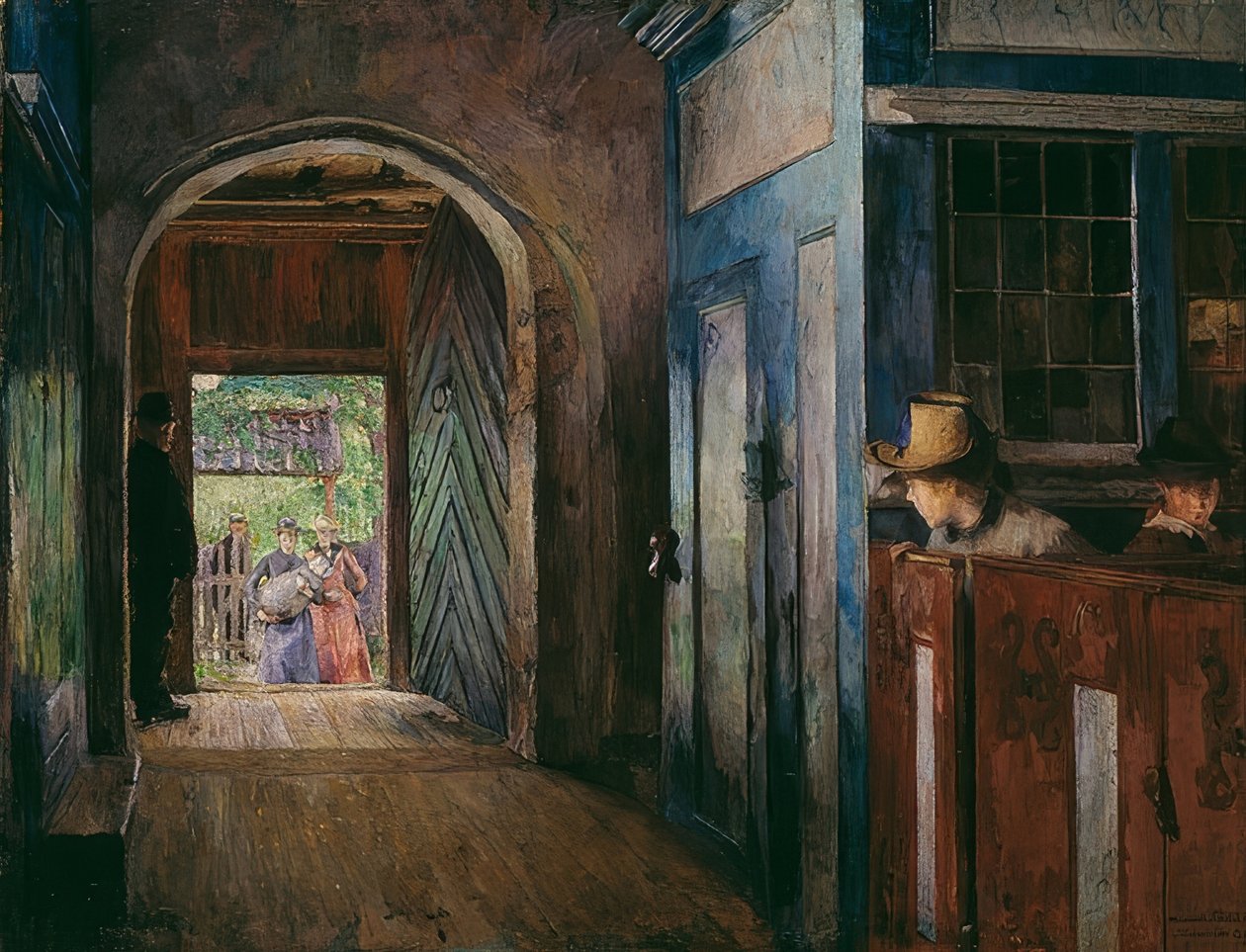 Křest v kostele Tanum. 1892 od Harriet Backer