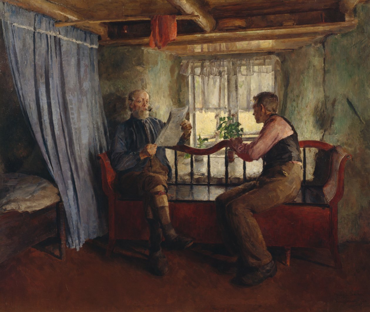 V obývacím pokoji na statku od Harriet Backer